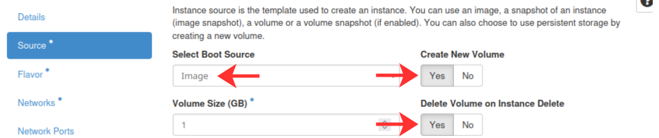How to create a volume backed instance